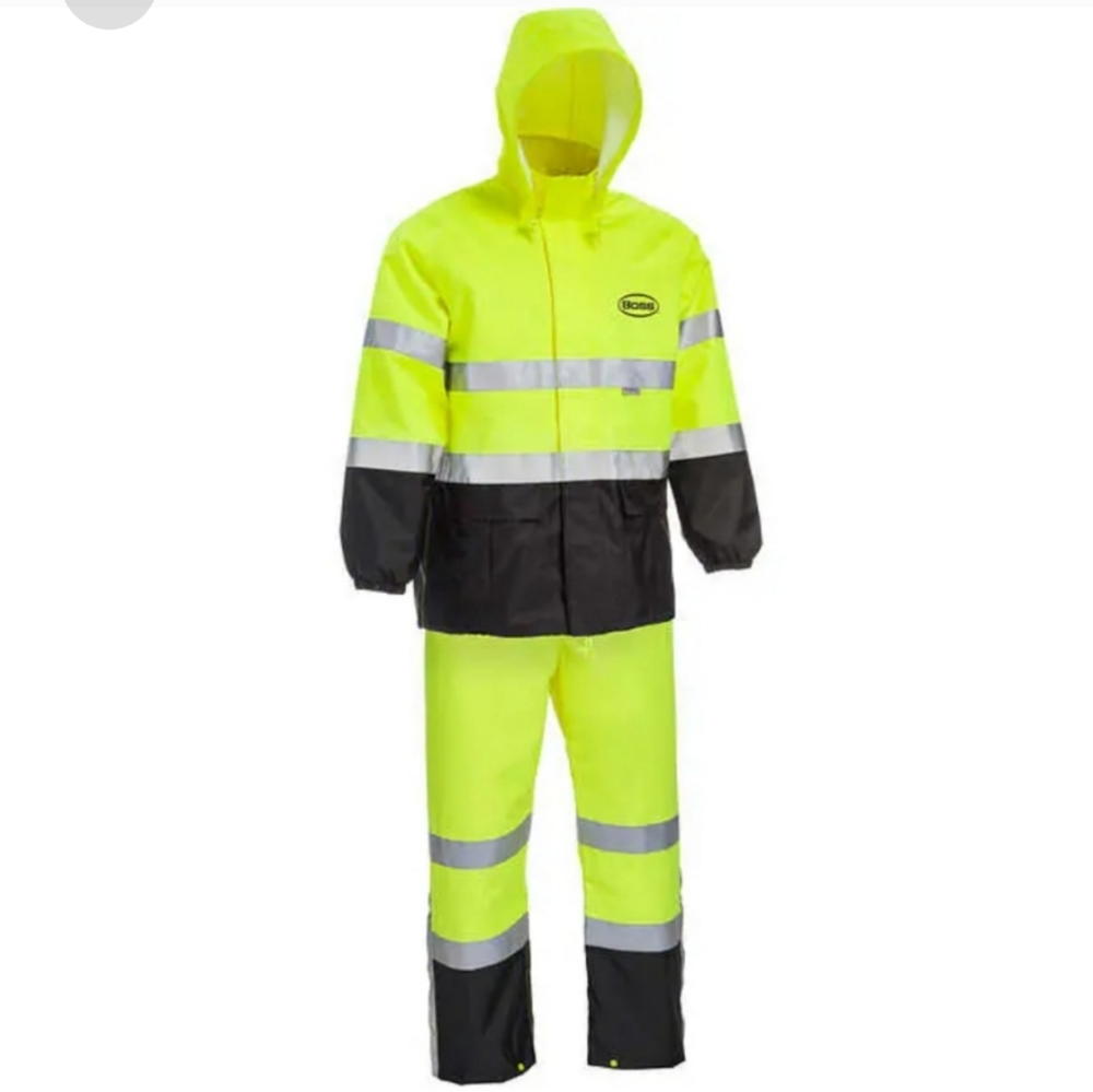 Boss Hi-Vis ANSI Class 3 Rain Suit nwt brand new